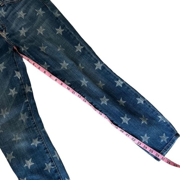 Current Elliot The Stiletto White Star Print 80’s Ankle Skinny Jeans - Picture 9 of 12